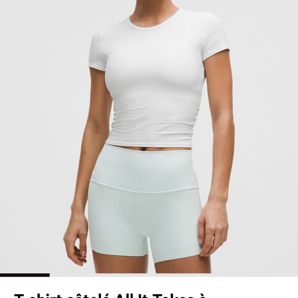 Lululemon White Bandeau TShirt